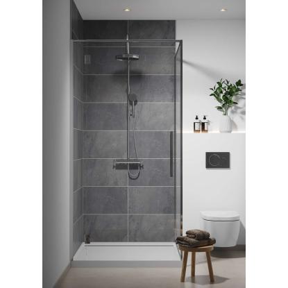 Fibo 3D vådrumspanel med 60 x 30 cm fliselook, 10 x 600 x 2400 mm, negro grande 