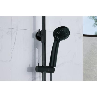 Nortiq brusesystem med termostat og 22 cm brusehoved, mat sort
