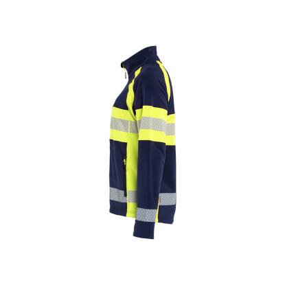 Blåkläder 4718 dame microfleece jakke, marineblå/hi-vis gul