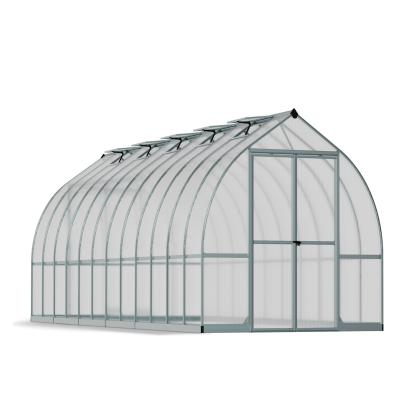 Canopia by Palram Bella drivhus, 17,6 m², sølv, 6 mm poly, inkl. sokkel