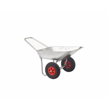 Ravendo BD850 Twin combi trillebør, sølv, maks. 150 kg - 85 liter