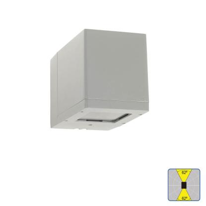 Norlys Voss LED væglampe, 22,2W, op/ned, IP54, aluminium