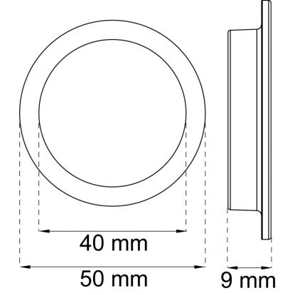 Habo 200 skydedørsskål, hvid, Ø40 mm - 2 stk.