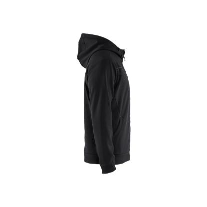 Blåkläder 3363 hættetrøje full zip, sort/hi-vis gul