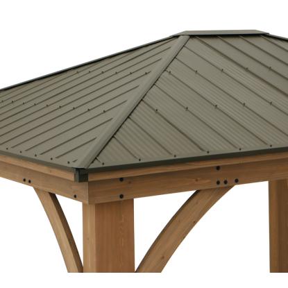 Westmann Devon pavillon, cedertræ/aluminium, 317,5 x 427 x 365 cm - 15,59 m²