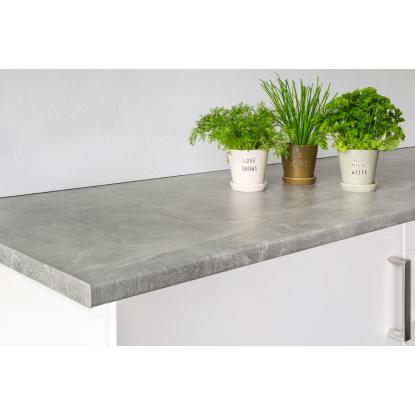 Wallmann Original Design bordplade, grå laminat, 3000 x 635 x 28 mm