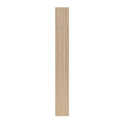 I-Wood Medio+ 3-lamel akustikpanel, ubehandlet natur, beige filt og lys kerne, egefiner, 16 x 300 mm
