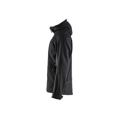 Blåkläder 4753 softshell jakke med hætte, sort/mørk grå