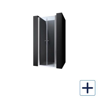 Best Design Erico 2-delt brusedør, krom/klart glas