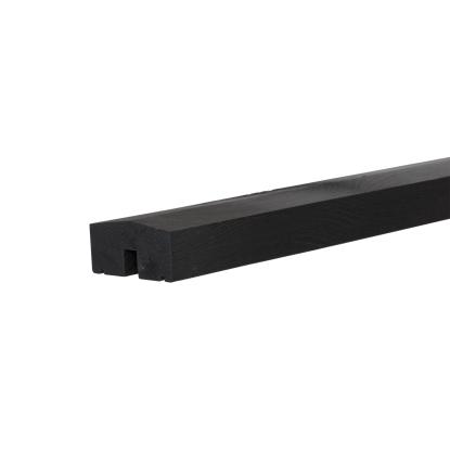 PLUS Klink/Plank mellem/topafslutning, PEFC, sort/nåletræ, 174 cm