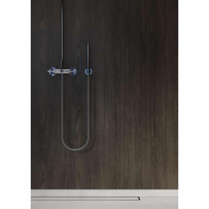 Fibo Wood vådrumspanel, 10 x 600 x 2400 mm, dark wood