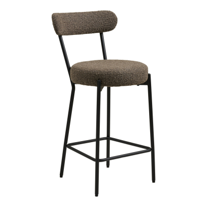 Badalona counterstol, bouclé, brun