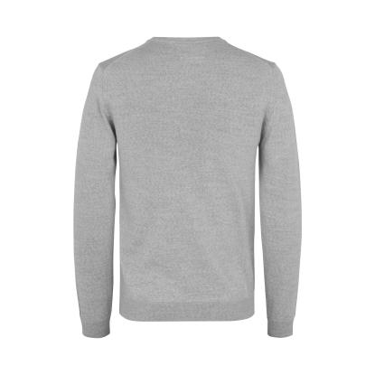 Seven Seas S650 The knit pullover med rund hals, lys grå melange