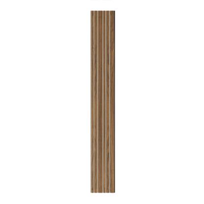 I-Wood Medio+ Mixed akustikpanel, klar olieret, beige filt og sort kerne, valnøddefiner, 17 x 300 mm