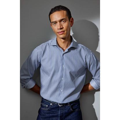 Seven Seas S70 Fine Twill Cadet skjorte, modern, navy