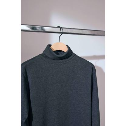 ID T-TIME® 0546 T-shirt med rullekrave, grafit melange
