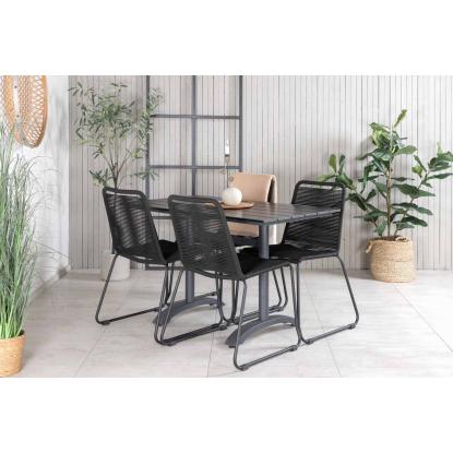 Venture Design Denver havebord, sort, 70 x 120 cm