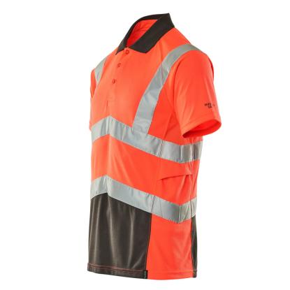 MASCOT SAFE YOUNG Anadia poloshirt, hi-vis rød/mørk antracit