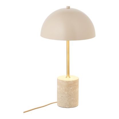 Sheffield bordlampe i marmor/metal, H45 cm, E14, beige