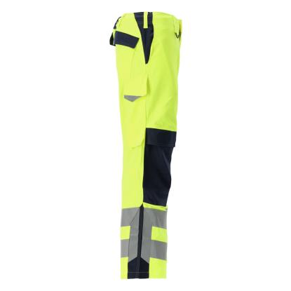 MASCOT MULTISAFE Arbon arbejdsbukser med knælommer, hi-vis gul/mørk marine