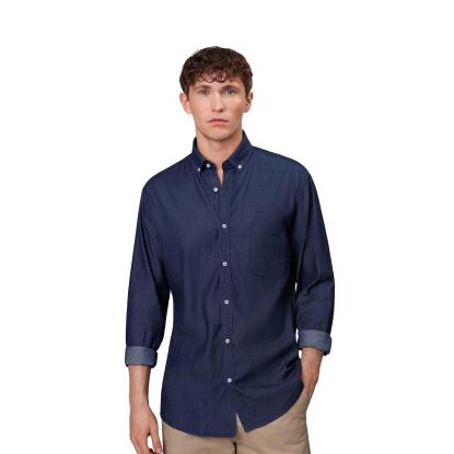 Seven Seas SS500 Soft Denim skjorte, modern, indigo