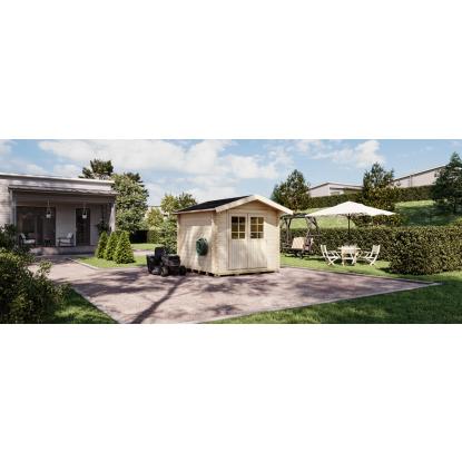 Luoman Lillevilla Kaarnikka redskabsskur med dobbeltdør - 5,8 m²