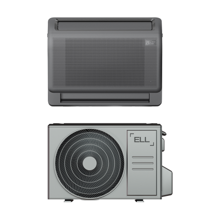 ELL Solid varmepumpe, op til 120 m2,  9 kW, scop 4,6, dark grey