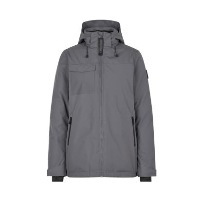 ID 0843 Hooded vinterjakke, dame, silver grey