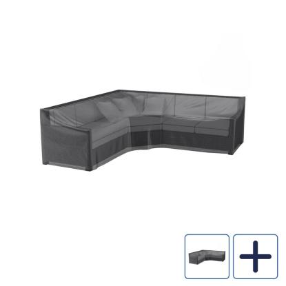 Platinum AeroCover overtræk til hjørnesofa med trapezvinkel, antracitgrå, 90 x 65/90 cm