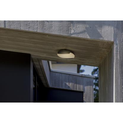 LUTEC SWEEP udendørs LED væglampe/loftlampe, Ø26 cm, IP54, mørk grå