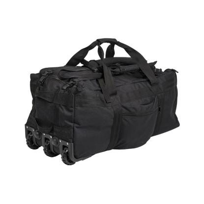 Mil-Tec Combat duffelbag med hjul, sort - 118 liter