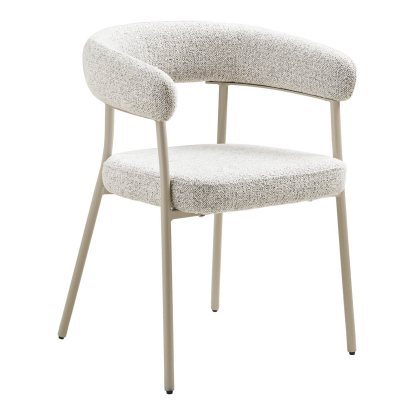 Annecy og Trivio spisebordssæt med 4 stole, sand, Ø120 cm