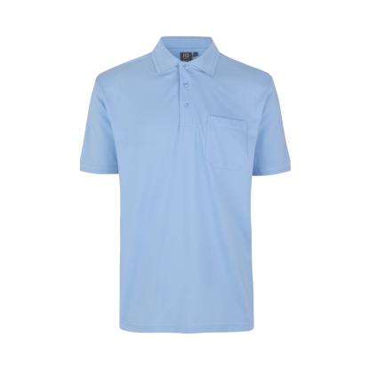 ID PRO Wear 0320 poloshirt med lomme, lys blå