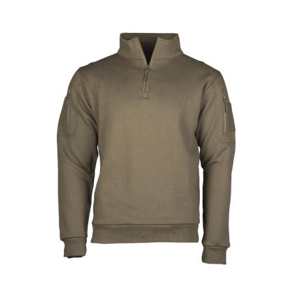 Mil-Tec Tactical sweatshirt med lynlås, grøn