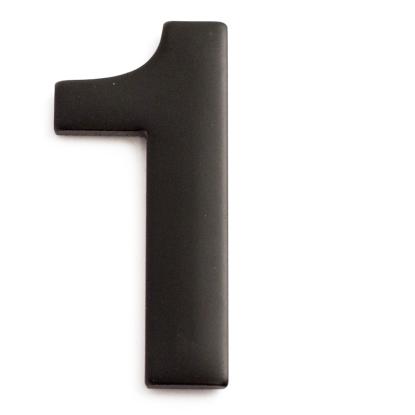 Habo husnummer 1, 50 mm, sort