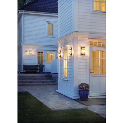 Norlys Boden væglampe, E27, IP54, galvaniseret