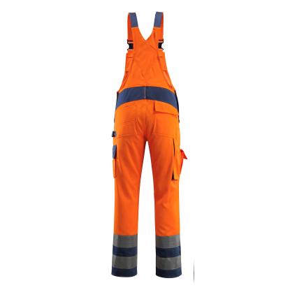 MASCOT SAFE COMPETE Barras overall med knælommer, hi-vis orange/marine