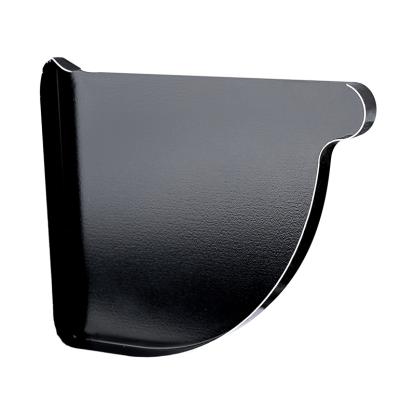 Plastmo Sort Stål Arkitekt endebund, 1/4 rund, nr. 14, højre