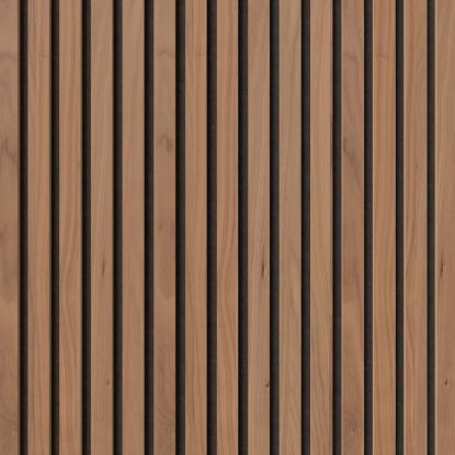 FOG & VENØ Fjordwall akustikpanel, valnød, brun MDF, sort filt, 600 x 2400 x 19 mm