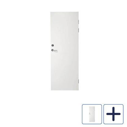 Swedoor Master BD30M massiv brand-/lyddør, 35dB, hvid, 82,5 x 204 cm (9x21)