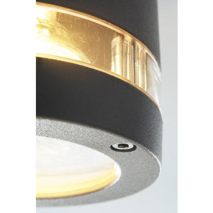 LUTEC FOCUS rund udendørs loftlampe, 1 lyskilde, H10,2 cm, GU10, IP44, mørk grå