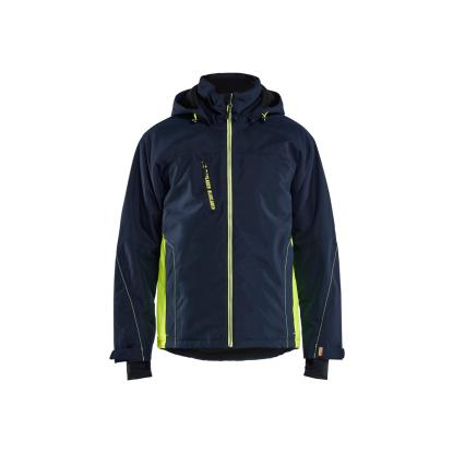 Blåkläder 4890 letforet vinter jakke, mørk marineblå/hi-vis gul