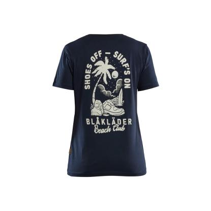 Blåkläder 9417 dame t-shirt blåkläder beach club, mørk marineblå