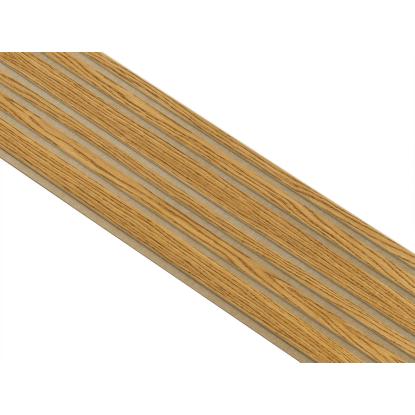I-Wood Medio+ Mixed akustikpanel, brun olieret, brun filt og lys kerne, egefiner, 16 x 300 mm