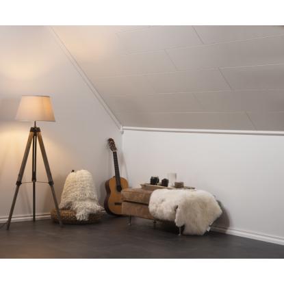Huntonit Antik loftplade, 11 x 600 x 1200 mm, brilliant hvid - 2,88 m²