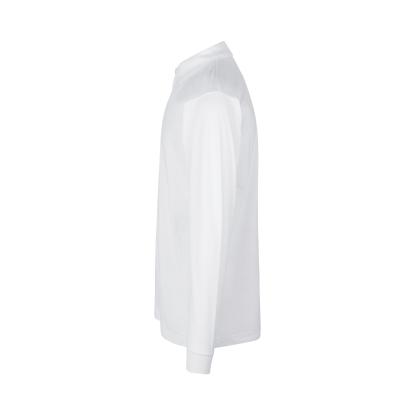 ID PRO Wear 0336 poloshirt med lange ærmer og trykknap, hvid