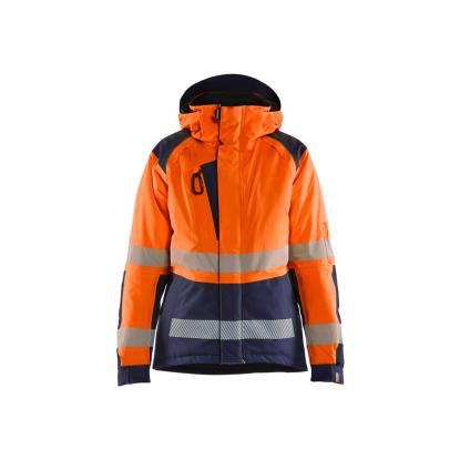 Blåkläder 4456 dame high vis vinterjakke, hi-vis orange/marineblå
