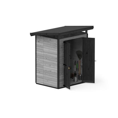 Upyard Strongbox redskabsrum M, grå/sort - 1,76 m²