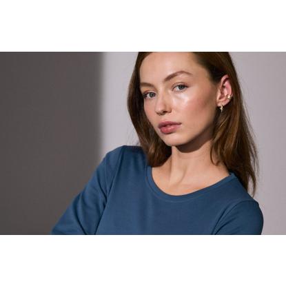 ID 0509 Interlock T-shirt med lange ærmer, dame, indigo