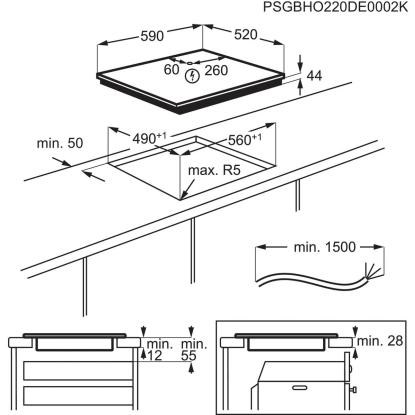 Electrolux HOI630MF induktionskogeplade
